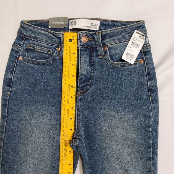 RSQ Curvy Womens High Rise Skinny Jeans Size 00/W23 Blue - Picture 8 of 9